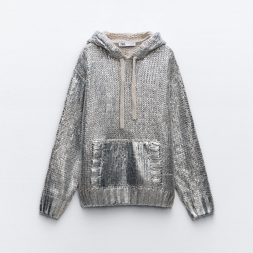 Zara silver chrome sweater